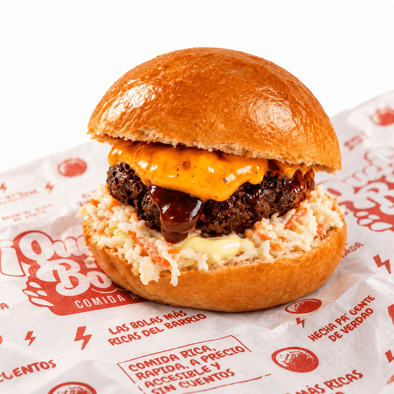 La Traviesa, mini hamburguesa de ¡Qué Bolas! en Hatillo